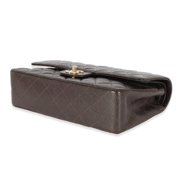 Chanel Vintage Brown Caviar Medium Classic Flap - Picture 7 of 8